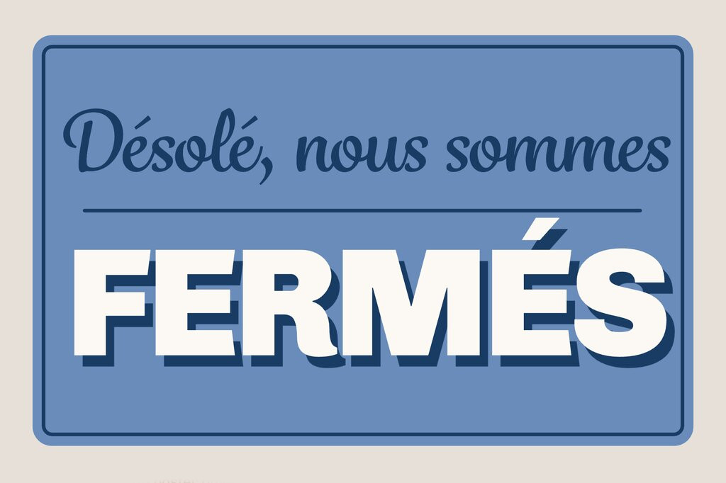 Fermeture de fin d'année